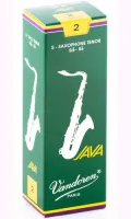 Tenor saxophone reeds Vandoren Java SR272 - Java tenor saxophone reed with thicker tip and longer flexible palette with strength 2. Price per pack of 5 pieces
