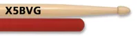 VIC FIRTH X5BVG-барабанные палочки с антискользящим покрытием, тип Extreme 5B с деревянным наконечником, материал - гикоридлина 16 1/2", диаметр 0,595", серия American Classic