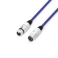Adam hall k3 mmf 0100 bl - кабель микрофонный, xlr (f) - xlr (m), 0.31 мм2, 1 м, синий