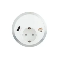 ABL 2F21F1B6- Встраиваемая розетка серии Port El с 1xHDMI и 1xRJ45 Cat6A, белая (2F210116)