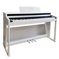 Sai Piano P-110WH Пианино цифровое, 88 клавиш, имитация деревянной клавиатуры, молоточковая механика, 5 уровней чувствительности клавиатуры, 357 тембров, 192 полифония, 100 демо, 55 встроенных уроков, реверберация, динамики 2*25Вт, стойка, три педали, цве