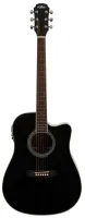 Aria AD-18CE BK Гитара электро-акустическая, корпус: ель, задняя и боковые стороны: Mahogany