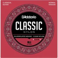D`addario ej27n  струны для классической гитары, прозрачный нейлон, silver, normal tension
