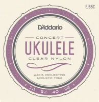 Concert ukulele string set D'Addario Pro-Arte EJ65C - Струны для концертного укулеле из прозрачного нейлона с басовой струной с посеребренной медной обмоткой