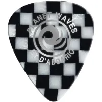 PLANET WAVES 1CCB6-10 - Медиаторы серии Celluloid, Standard Shape, Heavy, рисунок Checkerboard - шахматная доска, 10 шт./уп.