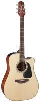 TAKAMINE PRO SERIES 2 P2DC электроакустическая гитара типа DREADNOUGHT CUTAWAY с кейсом, цвет натуральный