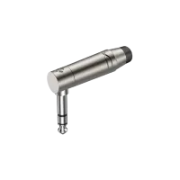 ROXTONE RJ3RPP-BK-NN Разъем, 6,3mm stereo Male Jack(угловой). цвет: серебро, покрытие контактов: Никель. Максимальные размер кабеля: 7мм.