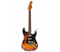 FENDER CUSTOM SHOP Vintage Custom 1962 Strat 3-Color Sunburst электрогитара, цвет санберст, кейс в комплекте