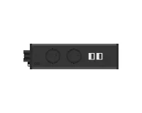 ABL 2M400206- Розеточная станция серии UDM с 2 розетками и 2xUSB-А, черная