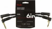 FENDER DELUXE 6' CABLE TWD 2 PACK комплект инструментальных кабелей (2 шт.), 6' (15 см), твид