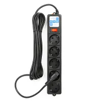SPG-B-15-BLACK PowerCube Фильтр-удлинитель 5.0м 10А/2,2кВт, Электрическая мануфактура