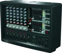 BEHRINGER PMP 560M EUROPOWER  - 6-канальный монофонический микшерный усилитель с DSP процессором от KLARK TEKNIK, Мощность 500 Вт, встроенные компрессоры на микрофонных каналах, 7-ми полосный EQ а выходе, система обнаружения обратной связи, возможность ра