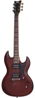SCHECTER OMEN S-II WSN -  электрогитара, 24 лада, корпус: липа, гриф: клён, на болтах, накладка: палисандр, звукосниматели: HH Schecter Diamond Plus, регулировки: громкость, тон (push-pull), 3х позиционный переключатель, Цвет: Walnut Satin (WSN)