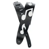 Planet waves 25lic01  гитарный ремень кожаный "icon note", чёрный