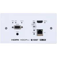 Cypress CH-2538STXWPEU- Настенная панель-передатчик, масштабатор, коммутатор с автопереключением сигналов HDMI 2.0, VGA с аудио, Ethernet
