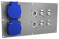 ИМЛАЙТ Панель лючка ПЛ.26.15. (2SCHUKO-2XLRm-4XLRf)