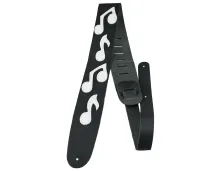 Perri's P25MN-217 - Ремень для гитары, Серия: Leather and Suede Straps, Материал: кожа, Рисунок: ноты, Ширина ремня: 6.35 см, Длина: 104 - 142 см