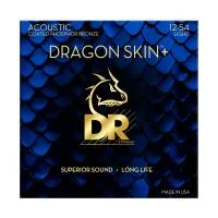 DR DAP-12 - струны для акустической гитары, Калибр: 12-54, Серия: DRAGON SKIN+™, Обмотка: фосфористая бронза, Покрытие: микротонкое