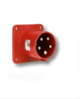 Вилка встраиваемая 63А/400V/3P+N+E/IP44, фланец 100x100 6351-6k