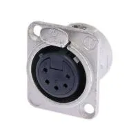 Разъем  Neutrik  XLR female панельный, под пайку  (NC5FD-L-1)