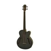 ARIA FEB-F2M/FL STBK - электроакустическая безладовая бас-гитара, мензура 32",  верхняя дека, задняя дека и обечайка нато, гриф нато, накладка орех, электроника AEQ-4B с 4х полосным эквалайзером, цвет STBK (Stained Black)