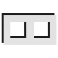 AUDAC CF45DH/W Установочная рамка для двух модулей 45 x 45 мм  с металлическим подрамником. Цвет: Белый