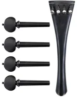 Cello accessory set Acura Meister Preciso CS-OSRL652 - Preciso grade 4/4 cello accessory set of ebony with ebony trim. Heart pegs and tailpiece of round design