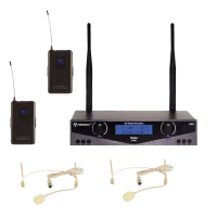 Radiowave UHS-802S радиосистема с 2 головными микрофонами с выборной частотой телесного цвета