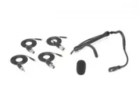 QEx Fitness Headset электретный микрофон для радиосистем фитнеса, 50Гц-12кГц, вес 39.8 грамм, в комплекте 4 провода с разъемами для разных радиосистем, чехол для хранения, клипса, цвет черный, Samson