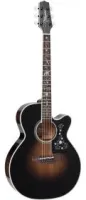 TAKAMINE TT SERIES EF450-TT TBB электроакустическая гитара типа NEX с кейсом, цвет - Transparent Black Burst, верхняя дека - мас
