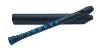 NUVO Recorder+ Black/Blue with hard case блокфлейта сопрано, строй - С, барочная система, накладка на клапана, материал -