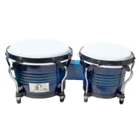 AP Percussion CX-D122B-BJ Бонго 6,5"*7,5", корпус махагон, мембрана кожа, обод 3мм, лаги 7 мм, фурнитура хром/черный, цвет BJ