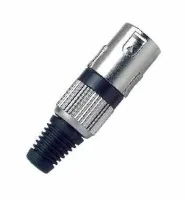 PROEL XLR3MVPROBK Разъем "XLR - папа", 3-х пиновый,никелированные контакты.
