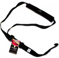 Saxophone strap Magma MPS01 - Saxophone strap of woven polypropylene saxophone with leather neck lining, black