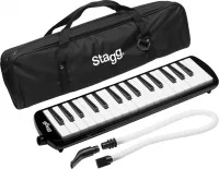 STAGG MELOSTA32 BK - пианика,32 клавиши, мундштук, гибкая трубка, в мягком чехле, длина 41 см, цвет: черный
