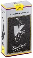 Трость для саксофона-альт vandoren v12 sr6125/1 - трость v12 с удлиненной заточкой, более толстой пяткой и кончиком для альт-саксофона силой 2.5. только одна штука