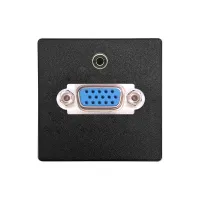 ABL 2T2010VA- Сдвоенный модуль подключения IMP с проходными разъемами 1xVGA, 1x miniJack 3,5 мм, черный