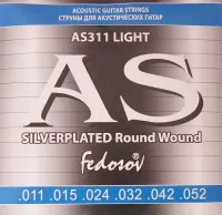 AS311 Silverplated Round Wound Комплект струн для акустической гитары, п/медь, 11-52 Fedosov