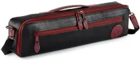 Flute case cover Gard Bags GB-166DMLKY - Сумка из натуральной кожи для флейты в футляре с врезным карманом. Цвет черный с красным