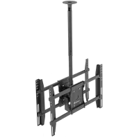 Onkron N4L-B - Потолочный кронштейн для 2 дисплеев 40”- 80" с боксом для сплиттера, чёрный