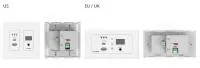 Kramer [wp-sw2-en7/us-d(w)] кодер и передатчик в сеть ethernet видео hd, rs-232, с коммутатором 2х1 hdmi + usb-c; работает с kds-dec7, поддержка 4к60 4:2:0, poe, исполнение в виде настенной панели, цвет белый, вариант сша