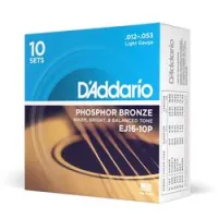 D`addario ej-16-10p sale  струны для акустической гитары фосфор/ бронза, light 12-53, (10 комплектов)
