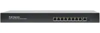 Qtex QI DA PSW8P- Сетевой коммутатор, 8 портов с PoE + порт uplink и слот для SPF-модуля