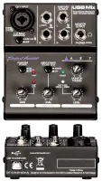 ART USB Mix-3-х канальный микшер с микрофонным предусилителем и встроенным USB аудио интерфейсом, XLR/н1/4" TS Jack микрофонный вход, 2х 1/4" TRS Jack входы, 2х 1/4" TRS Jack выходы, 1/4 TRS Jack стерео выход для наушников, фантомное питание +48 В, USB по