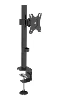Уценка Настольное крепление Wize [WDM1-32S] для одного монитора 14"-32", VESA 75x75, 100x100, макс. нагрузка 10 кг, наклон -60°/+60°, поворот -90°/+90°, вращение 360°, 2 способа крепления: сквозное и струбцина, черн.