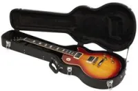 Rockcase rc10604bct/ sb  фигурный кейс для электрогитары les paul, деревянная основа, черный tolex
