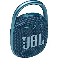 JBL CLIP 4 BLU портативная водонепроницаемая колонка с возможностью зарядки внешних устройств, цвет - синий