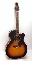 TAKAMINE G70 SERIES GJ72CE-12BSB 12-ти струнная электроакустическая гитара типа Jumbo, цвет санберст.