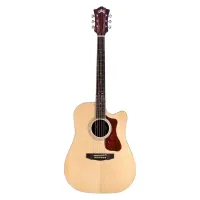 GUILD D-260CE Deluxe, гитара электроакустическая, форма корпуса - дредноут, цвет - натуральный, верхняя дека - массив ели, корпу