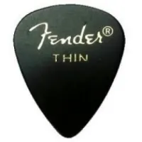 FENDER 351 BLACK PICK 1 GROSS THIN медиатор классический, тонкий. Целлулоид, цвет черный(упакованы по 144 шт)